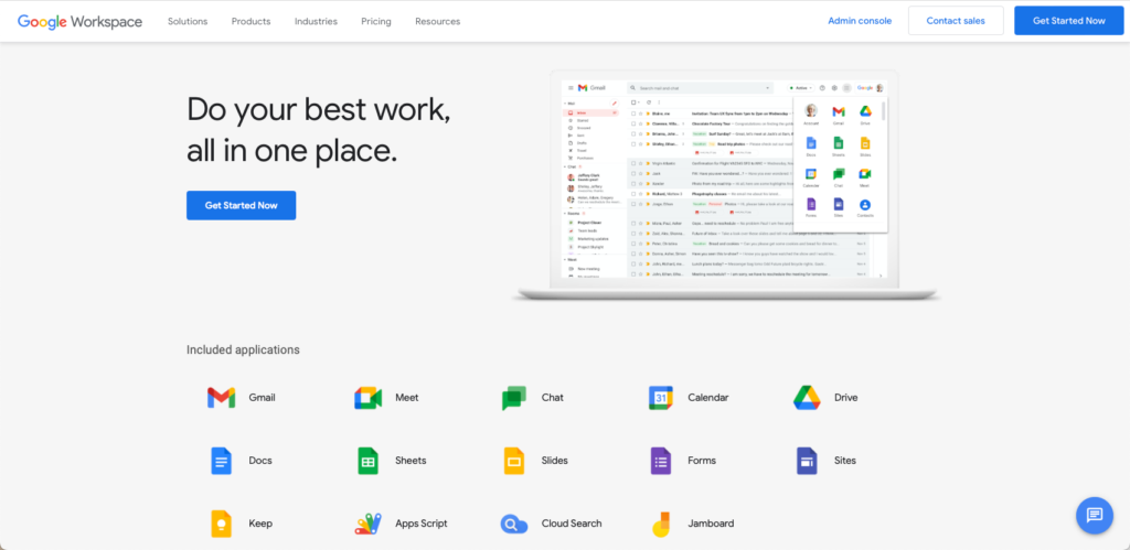google workspace screenshot